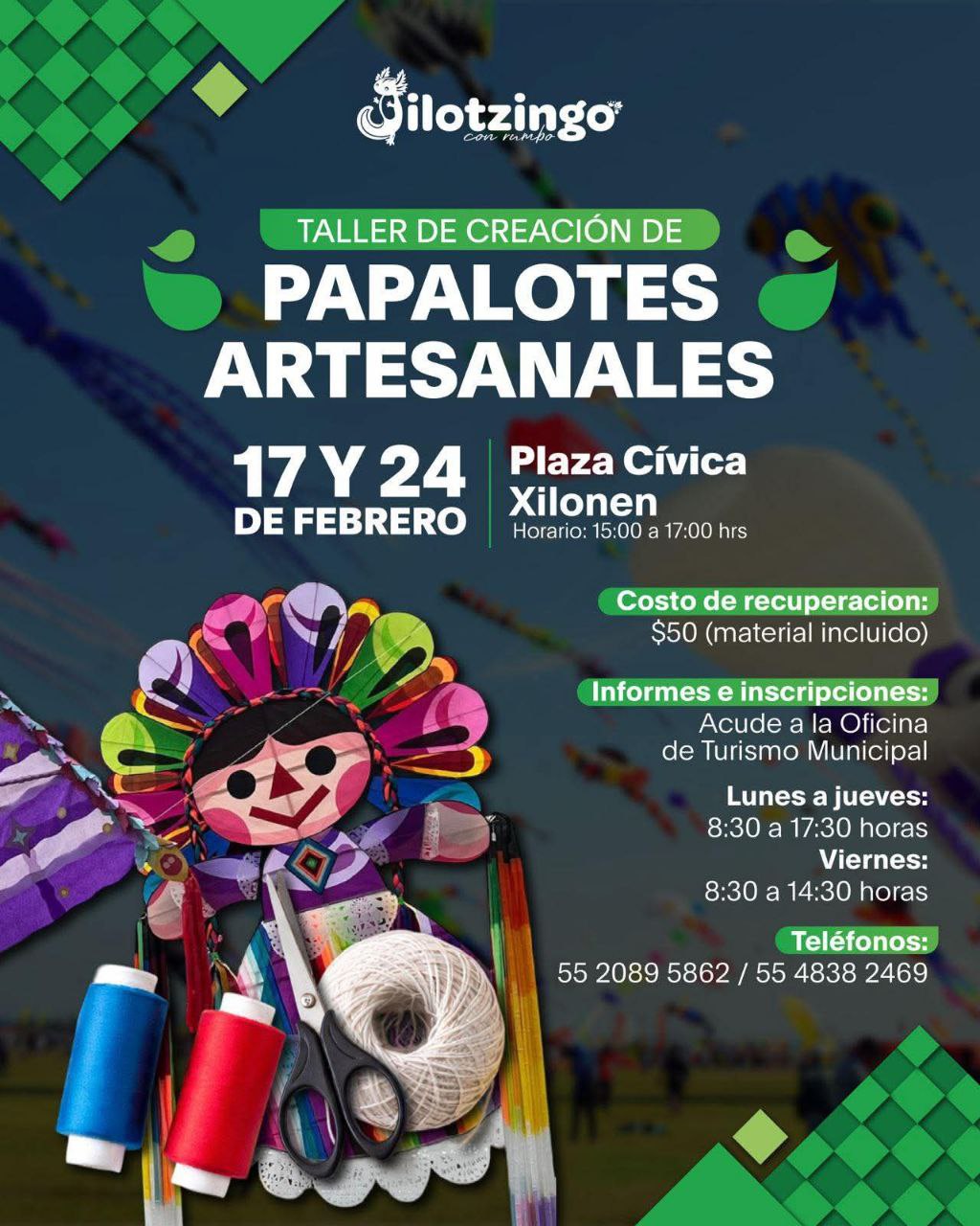 Atizapán convoca a familias y artistas al Taller de Creación de Papalotes Artesanales