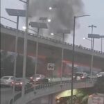 Se registra incendio en Periférico Norte a la altura de planta Kimex; autoridades atienden siniestro