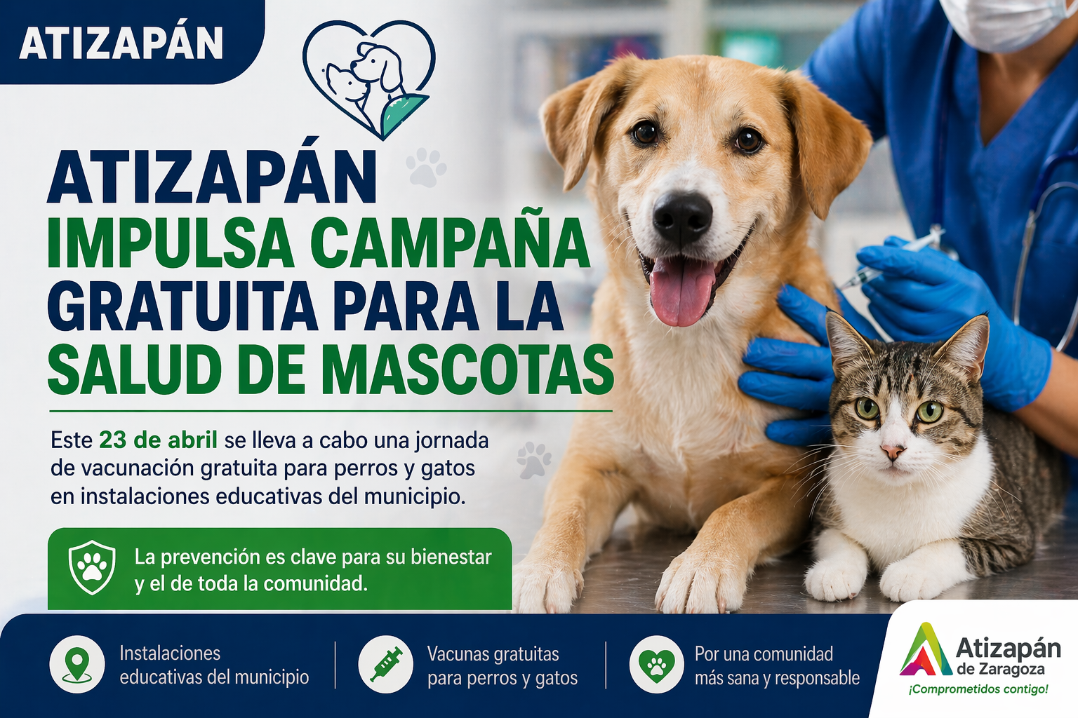 Atizapán impulsa campaña gratuita para la salud de mascotas