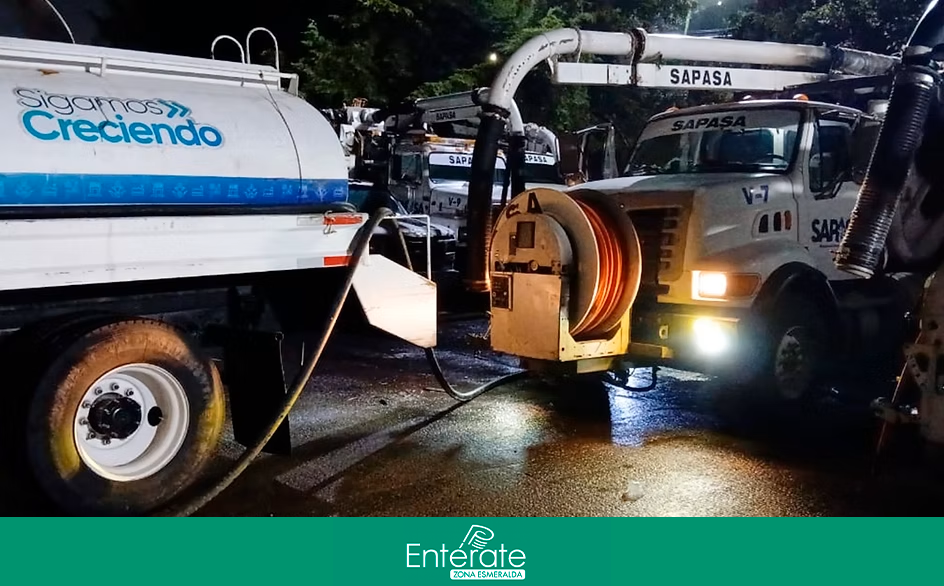 SAPASA realiza labores preventivas en zonas de riesgo por lluvias en Atizapán