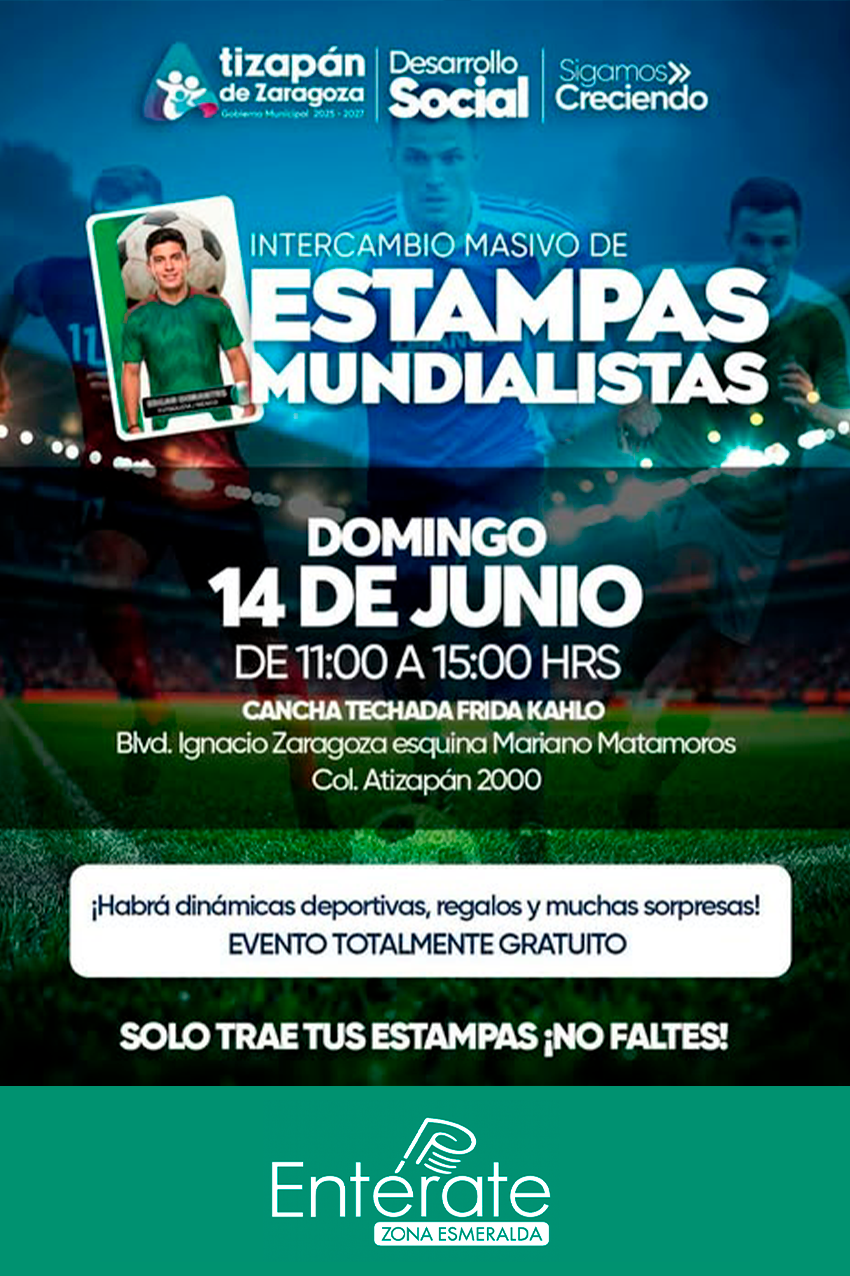 Atizapán celebrara intercambio masivo de estampas mundialistas domingo 14 de junio